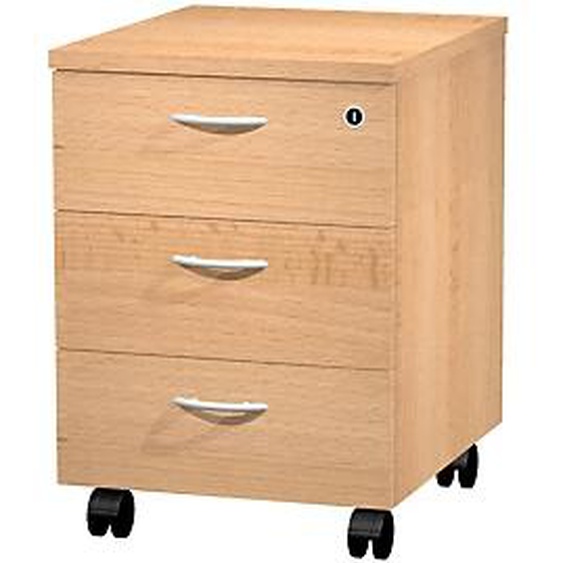 Caisson mobile Pronto - L.43 x P.42 x H.60 cm - 3 tiroirs - Hêtre
