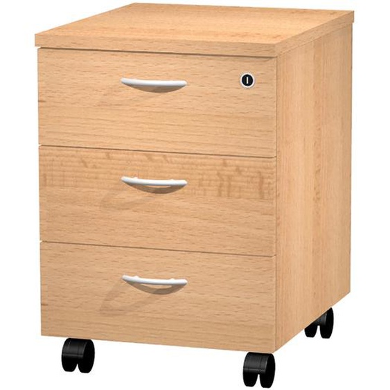 Caisson mobile Pronto - L.43 x P.42 x H.60 cm - 3 tiroirs - Hêtre