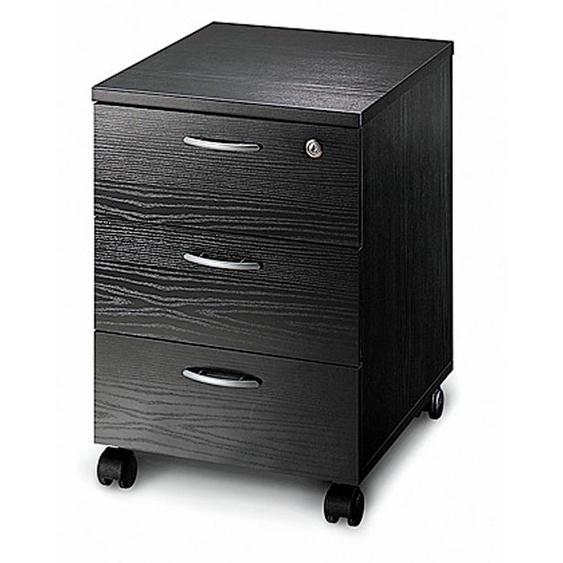 Caisson mobile Pronto - L.43 x P.42 x H.60 cm - 3 tiroirs - Noir