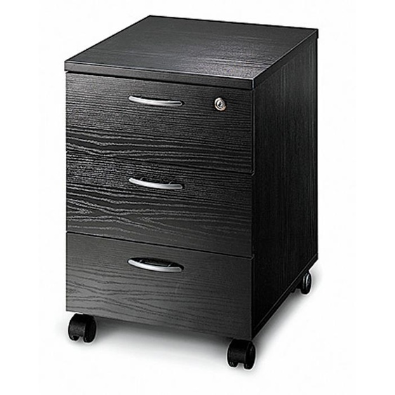 Caisson mobile Pronto - L.43 x P.42 x H.60 cm - 3 tiroirs - Noir