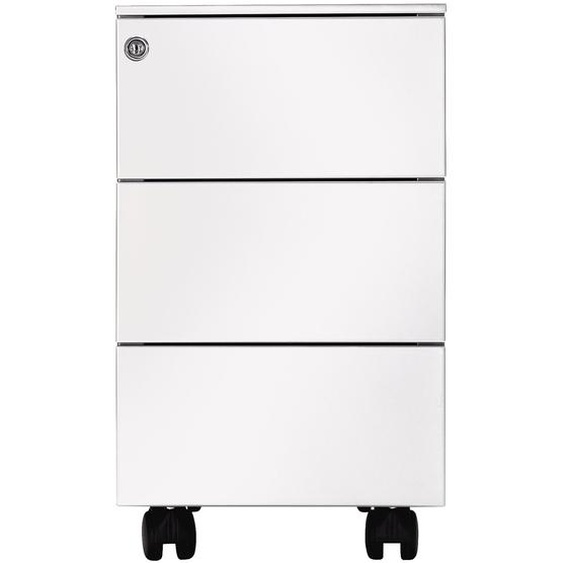 Caisson mobile Universal petite largeur - Métal - 3 tiroirs - Blanc