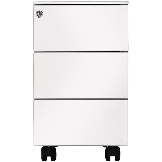 Caisson mobile Universal petite largeur - Métal - 3 tiroirs - Blanc