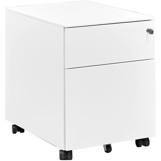 Caisson mobile Vitaly - L.42 x P.54 x H.54 cm - 2 tiroirs - Blanc