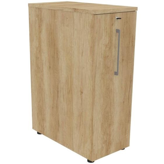 Caisson Tower Hauteur 113 cm - 3 niveaux de rangements - Corps Chêne Nebraska / Top Chêne Nebraska