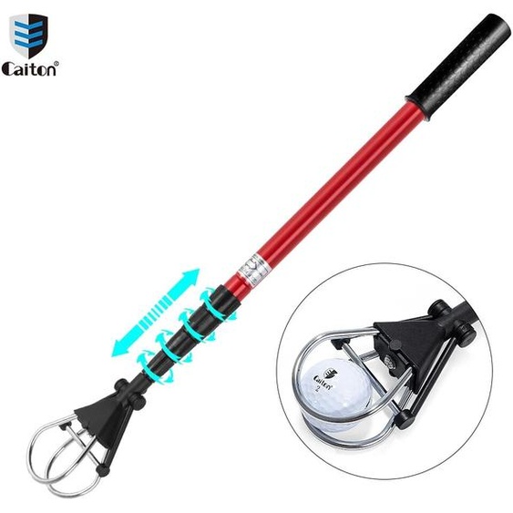 caiton Perche télescopique en aluminium pour la récupération de balles de golf, durable et légère, facile à utiliser, idéale pour la récupération rapide de balles, 6 pieds, 15 pieds