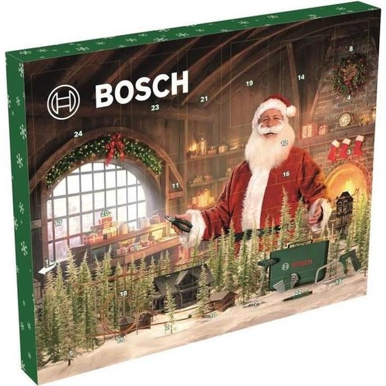 Calendrier de lAvent Bosch 2025, Outillage à Main, Sac de Rangement en Tissu, 2 Lames de Scie, 6 Mines de Crayon