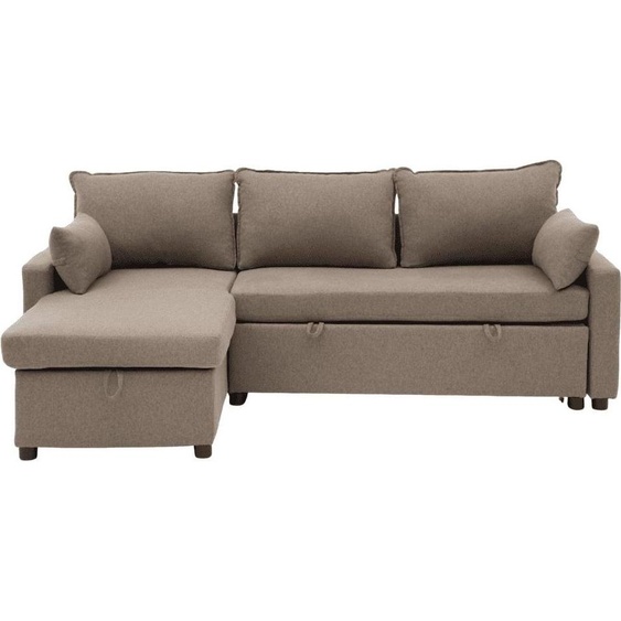 CALICOSY - Canapé convertible 3 places en tissu avec méridienne L219 cm - LOUISON