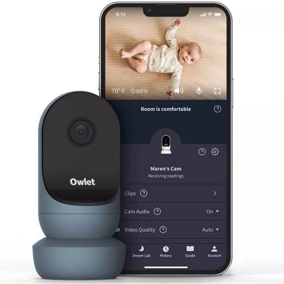 Caméra Bébé Connectée Avec Vision Nocturne Hd Bleu