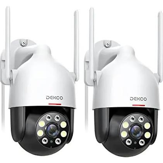Caméra dôme de sécurité extérieure sans fil, résolution HD 3MP, détection de mouvement, 2pcs, prise UE, 4mm