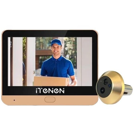 Caméra vidéo de porte, HD 3 MP, détection de mouvement PIR, caméra de porte