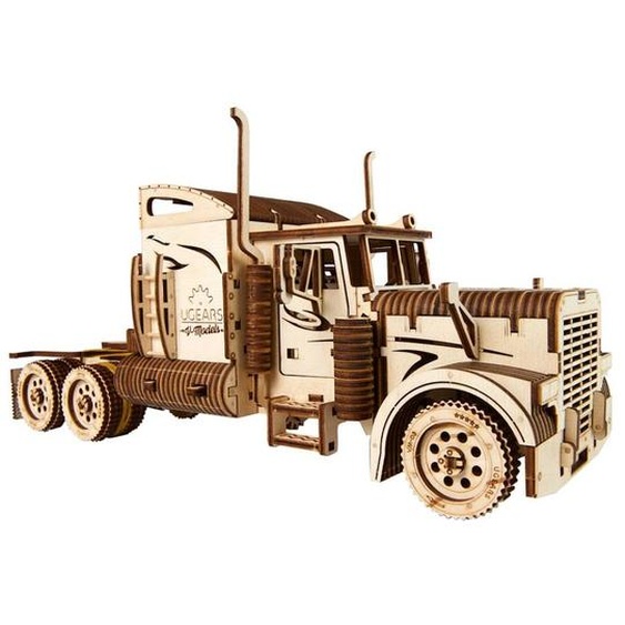 Camion Heavy Boy Vm-03 – Maquette Mécanique En Bois Avec Remorque À Assembler Brown