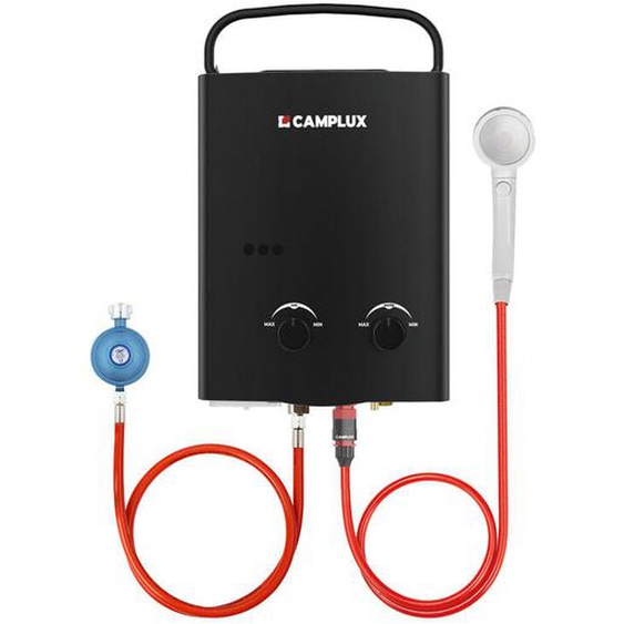 Camplux - Chauffe-eau à Gaz portables de 5L/min 10kW, Chauffe-eau instantanés au gaz propane/butane - AY132B-DE - 50mbar - Noir