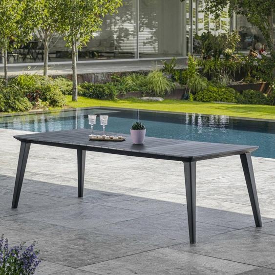 Camrose - Table dextérieur, 235x98x74h cm Noir Anthracite, 10 Places