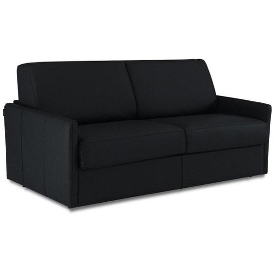 Canapé 2-3 places SUN convertible EXPRESS 120cm sommier lattes polyuréthane noir  matelas épaisseur 16cm