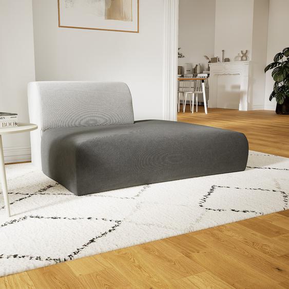 Canapé 2 places - Blanc, design arrondi, petit canapé deux personnes, confortable - 136 x 72 x 107 cm, modulable