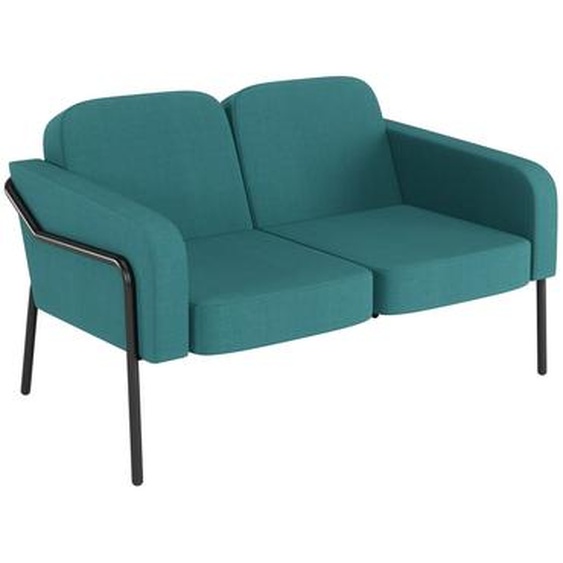 Canapé 2 places Medso avec accoudoirs - Tissus Bleu