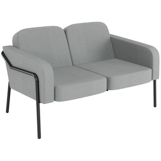 Canapé 2 places Medso avec accoudoirs - Tissus Gris