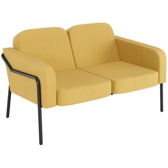 Canapé 2 places Medso avec accoudoirs - Tissus Jaune