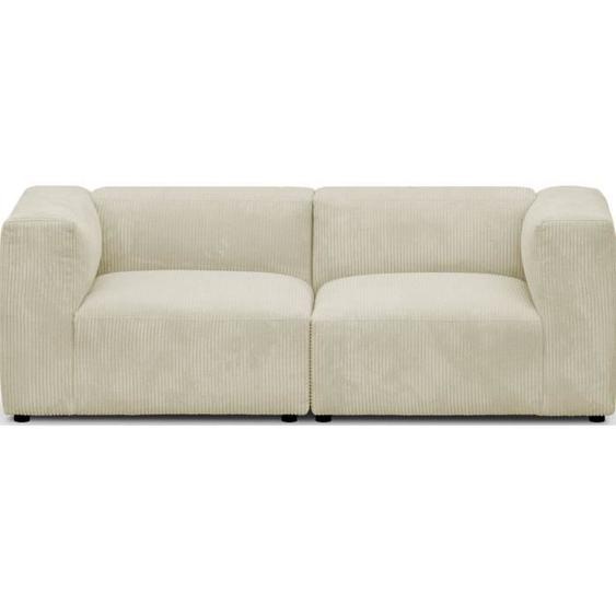 Canapé 3 pl beige - HOMIFAB - Modulo - Tissu - Ferme - Contemporain - Design