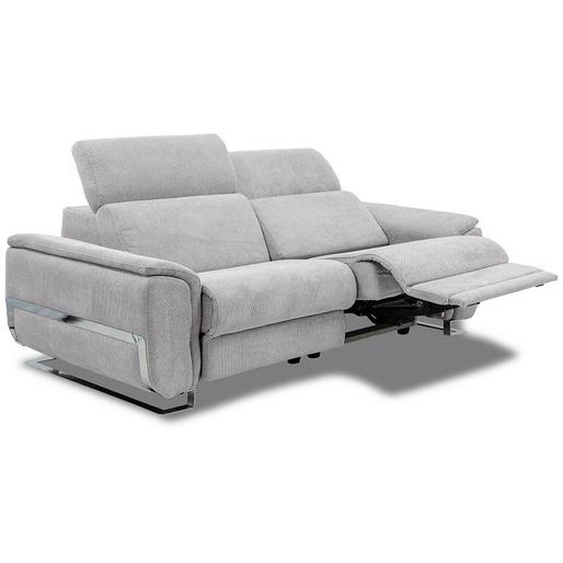 Canapé 3 places 2 relax électrique REAUMUR avec système zéro wall gris clair