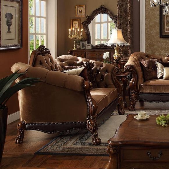 Canapé 3 places Siège Canapé Coussin Garniture Tissu Canapés Canapés Bois Chesterfield