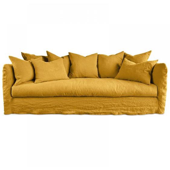 Canapé 5 places FIGARI 225cm tissu Sweet ocre  Home Spirit