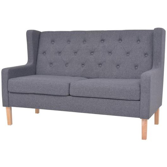 Canapé à 2 places Tissu Gris