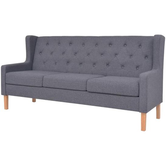 Canapé à 3 places tissu gris