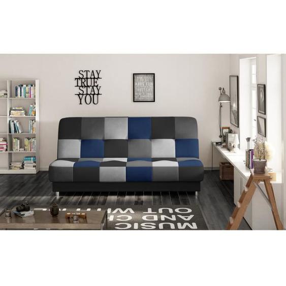 Canapé Banquette convertible Clic-clac 3 places en tissu-KAYA 2