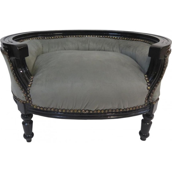 Canapé baroque pour chiens et chats gris/noir Lit pour chien et chat