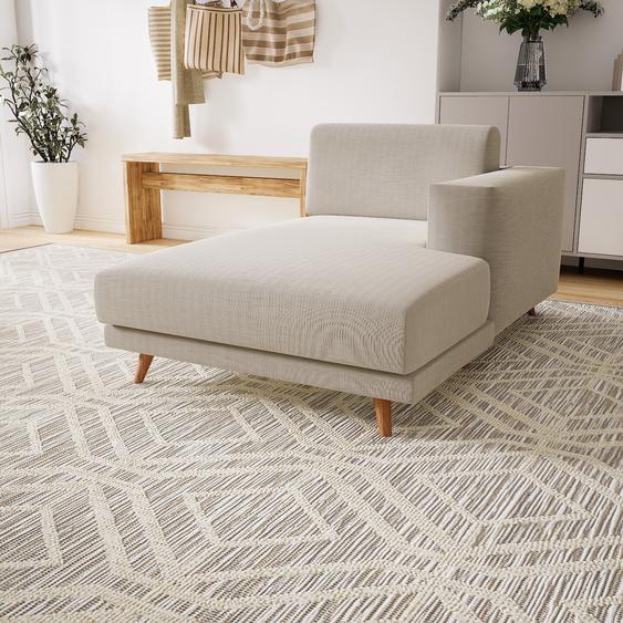 Canapé - Blanc Crème, modèle épuré, canapé pour salon, en tissu avec pieds personnalisables - 104 x 75 x 162 cm, modulable