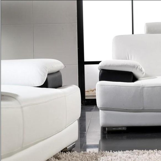 Canapé Canapé en cuir Couchen Sitzer Set Sofa Polster Couch 3tlg Fauteuil