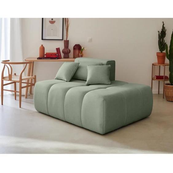Canapé Caracas - Module dassise droit - Tissu - Vert sauge - 2 places - Contemporain - Design