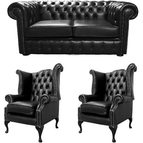 Canapé Chesterfield Classique Design Ensemble En Cuir Rembourré