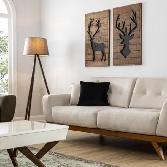 Canapé Classique 2 Places Design Salon Rembourré Bois Cuir Moderne Luxe Beige