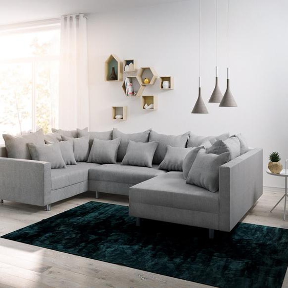 Canapé Clovis gris tissu plat avec accoudoirs modulable, Design Canapés panoramiques, Couch Loft, Modulsofa, modular
