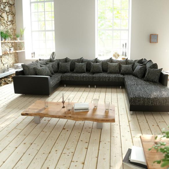Canapé Clovis XL noir tabouret accoudoir canapé modulaire, Design Canapés panoramiques, Couch Loft, Modulsofa, modular