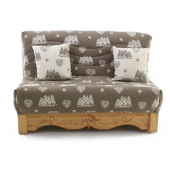 Canapé convertible 140 cm courchevel taupe Aspin
