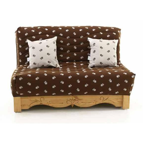 Canapé convertible 140 cm edelweiss chocolat Aspin