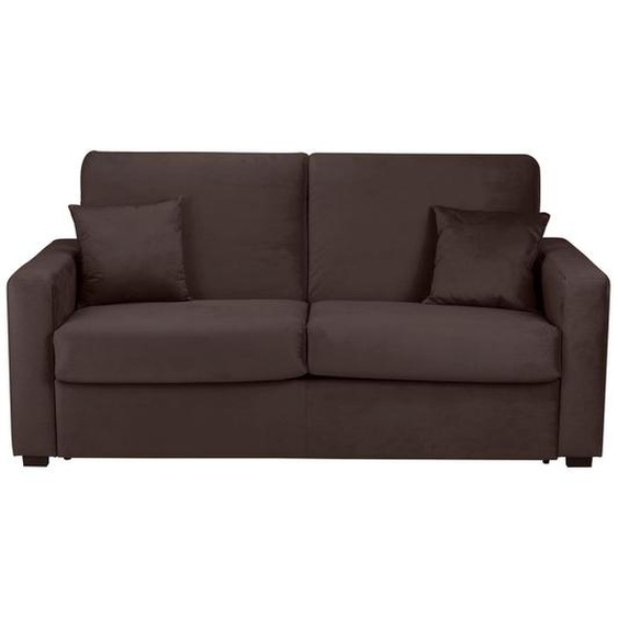 Canapé convertible 140 x 200 cm en tissu effet velours choc Ripozzini