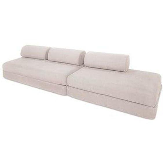 Canapé convertible 2-3 places + Canapé convertible 2 extérieur beige clair
