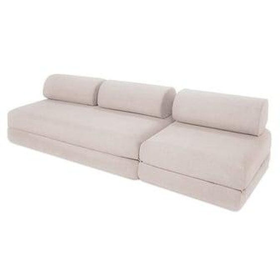 Canapé convertible 2-3 places + Fauteuil convertible extérieur beige clair