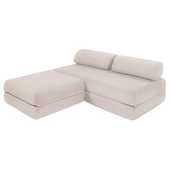 Canapé convertible 2-3 places + Pouf extérieur gris