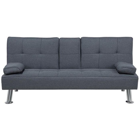 Canapé convertible 3 places en tissu gris foncé ROXEN