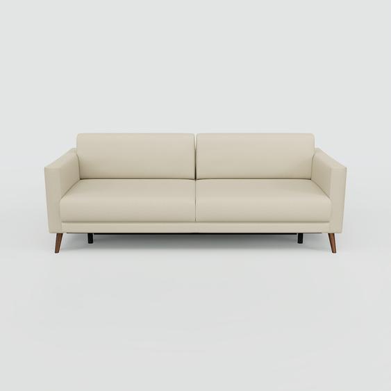 Canapé convertible - Beige Crème, design épuré, canapé lit confortable, confortable avec coffre de rangement - 224 x 81 x 98 cm, modulable