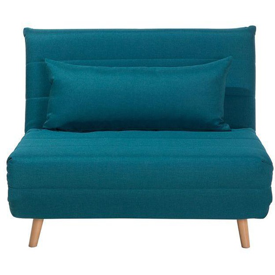 Canapé convertible BELIANI SETTEN en tissu bleu - 1 place - Réversible - Quotidien