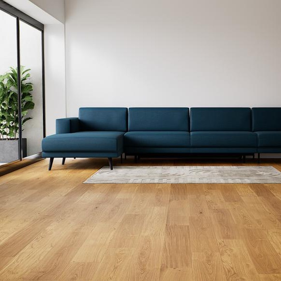 Canapé convertible - Bleu Océan, design épuré, canapé lit confortable, confortable avec coffre de rangement - 408 x 81 x 162 cm, modulable