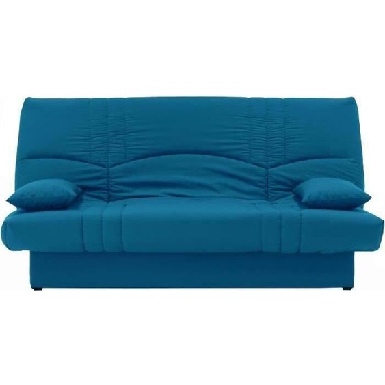 Canapé convertible clic clac 3 places - Tissu Bleu canard - L 190 x P 92 cm - DREAM - Style Contemporain