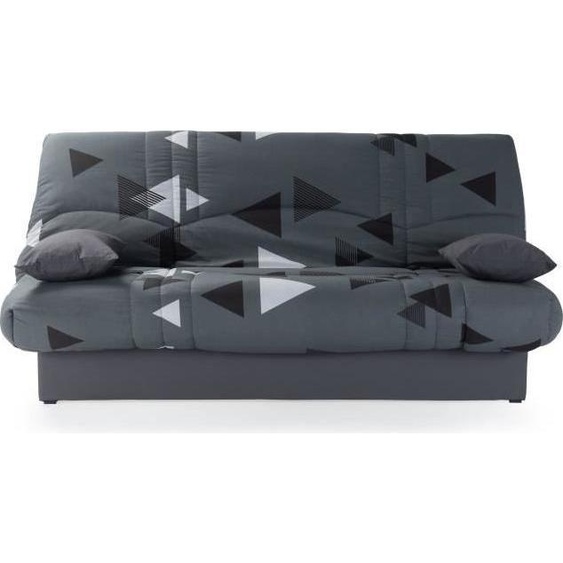 Canapé Convertible Clic Clac, 3 Places, Tissu Motif Bikini Gris, L 190 x P 92 cm, DREAM, Style Contemporain