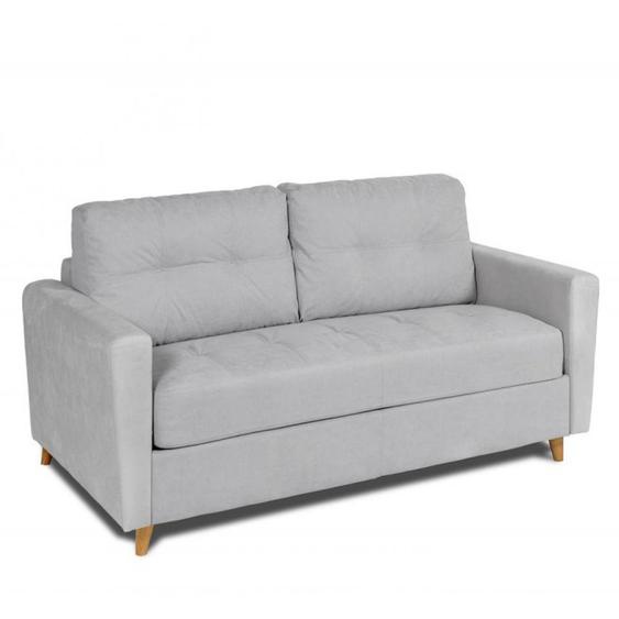 Canapé convertible express 120 VERRONE matelas 16 cm sommier métal enjoy gris clair